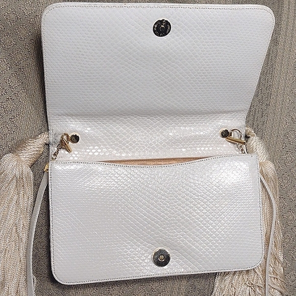 Vintage Judith Leiber Embroidered Tassel Crossbody Clutch Bag - Picture 6 of 16